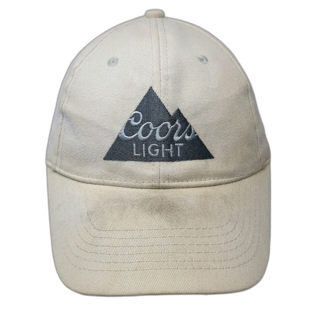 ACME Coors Light Snapback Hat Beige One Size Mountain Graphic Beer Promotional